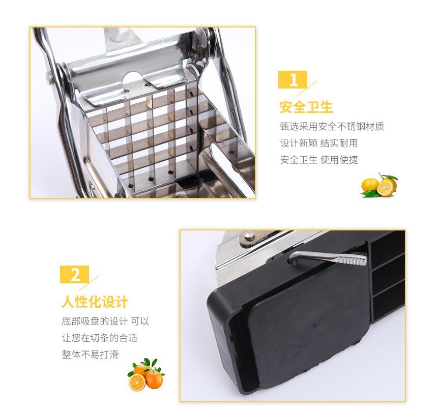 Stainless Steel Manual Potato Cutter French Fries Slicer Potato Chips Maker Meat Chopper Dicer Cutting Machine Tools For Kitchen