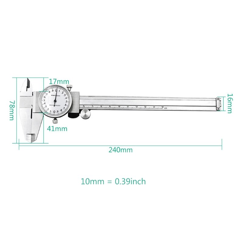 Metric Gauge Precision Dial Vernier Caliper Measur... – Grandado