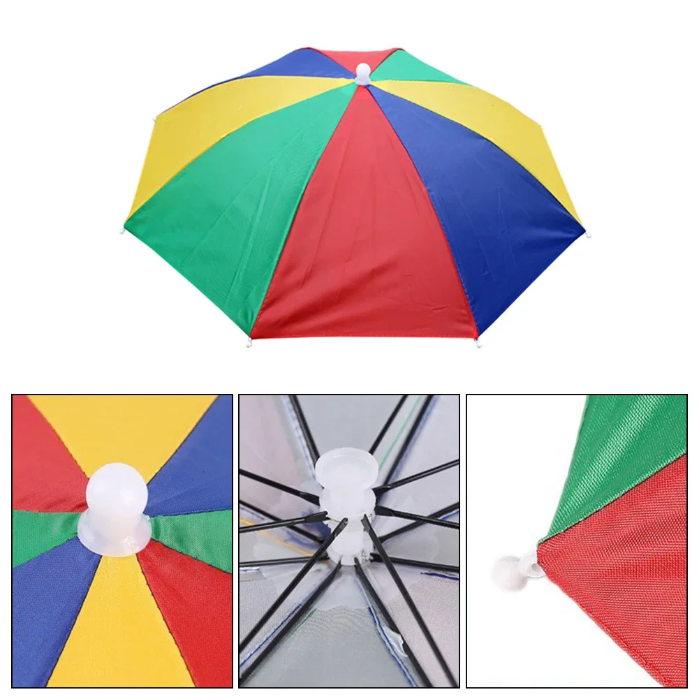 Tragbare Regen Regenschirm Hütte Faltbare Angeln Kopfbedeckung Kappe Ich bin Freien Sonnenschutz Wasserdichte Camping Strand Kopf Hüte