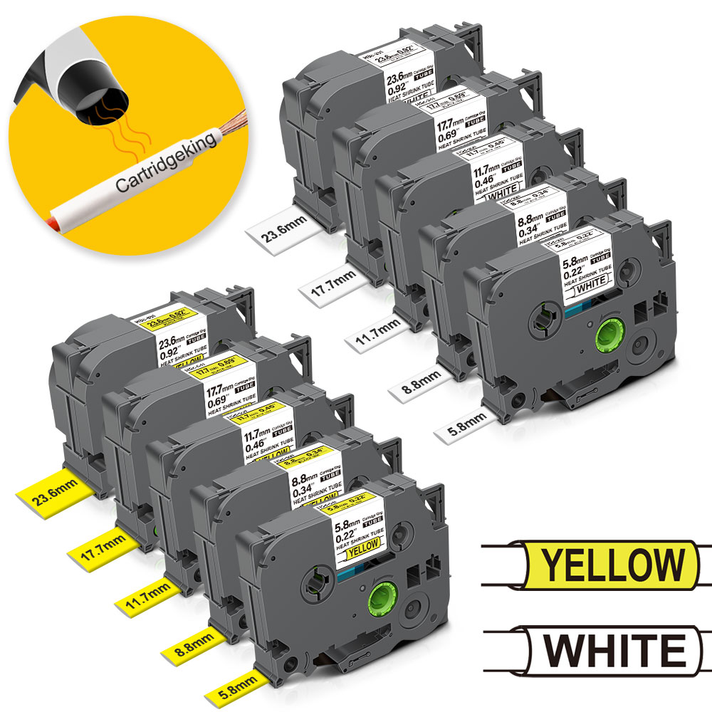 1PCS HSe231 Hse-231 Heat Shrink Tube for Brother HSe 211 221 231 241 1 611 621 631 Compatible for P-touch PT-E550 Label Maker