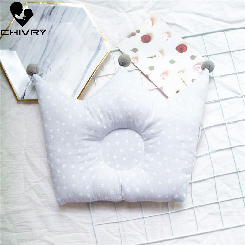 bébé façonnage oreiller prévenir tête plate nourrissons couronne forme Dot imprimer pur coton dormir literie chambre oreillers