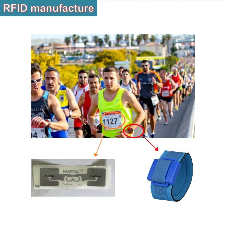 uhf rfid tag Impinj Monza R6 PPS Waterproof Proximity Smart Card wrist ankle bracelet ID card in running race hospital personnel