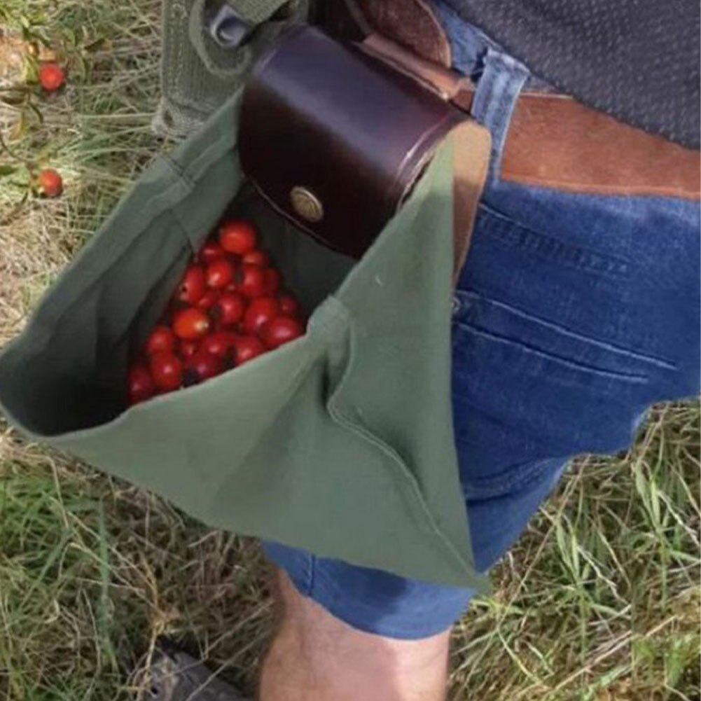 Camping Outdoor Foerageren Tas Fruit Plukken Tas Canvas Opvangzak Outdoor Foerageren Pouch Taille-Opknoping Voor Outdoor Camping