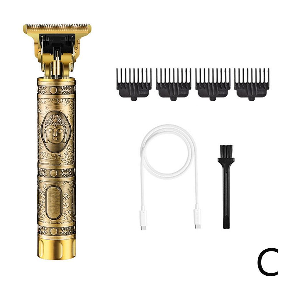 Hair Clippers Electric Cordless Trimmer Cutting Machine Set Barber: C
