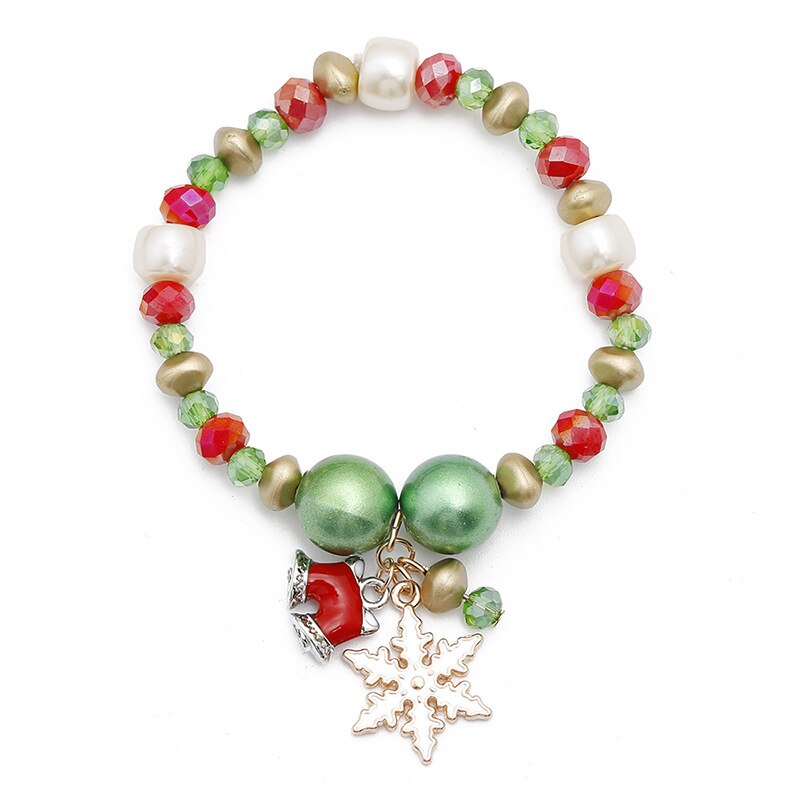 DoreenBeads Christmas Dainty Bracelets Delicate Beaded Bracelet Jewelry For Christmas Party Kids ,1 PC: 11