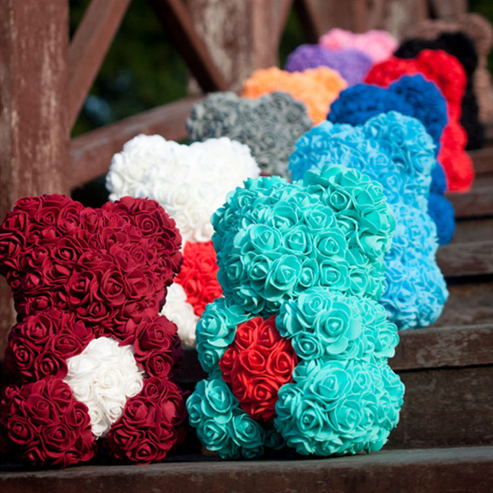 Rose Flower Bear, Forever Rose Flowers Bear for Mothers Day, Valentines Day