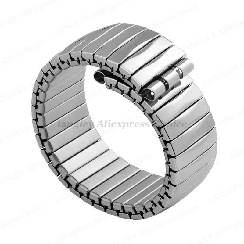 Metall elastisches Uhrenarmband für Swatch Uhr 17 mm 20 mm strecken-Erweiterung Edelstahlarmband Herren Damen Armbandzubehör
