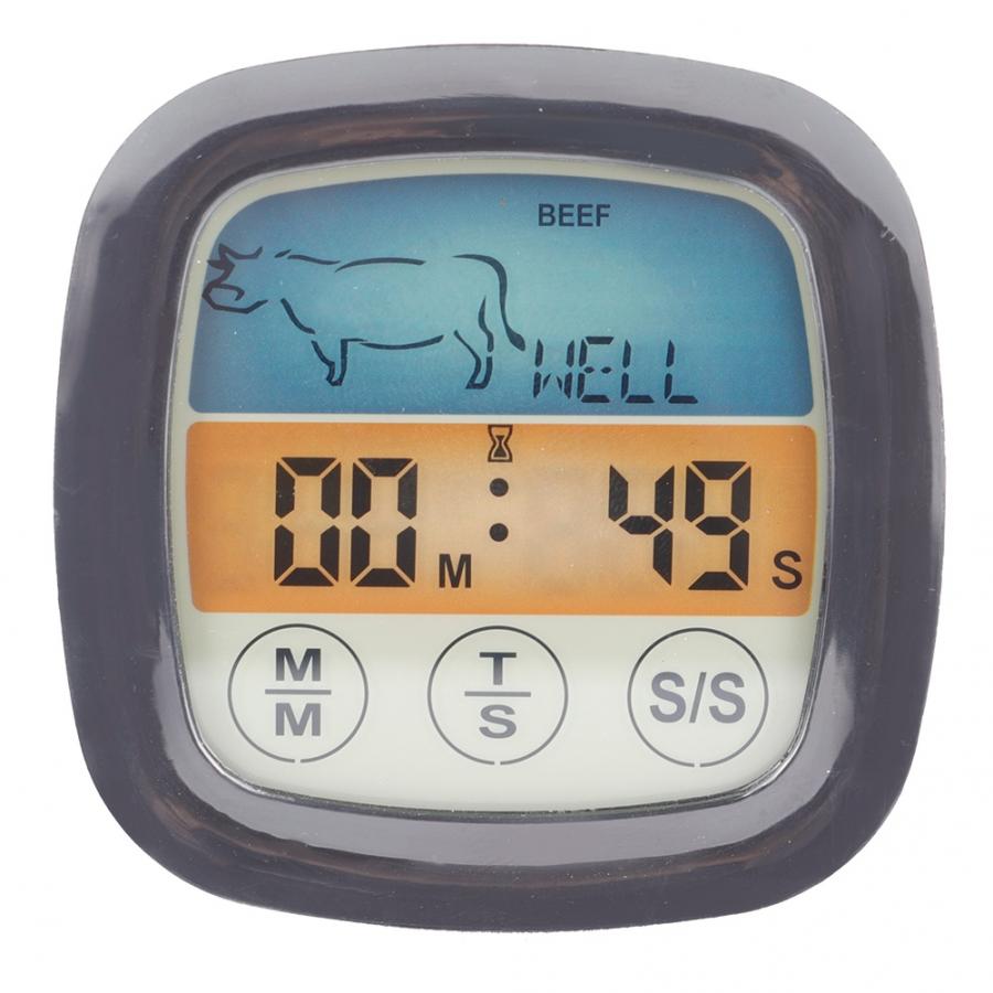 BBQ Thermometer Meat Food Cooking Probe Thermometer with Timer Temperature Measuring Tool