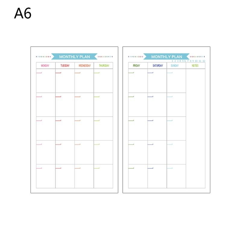 6 Gaten Refill Innerlijke Papier Dagboek Week Maand Planner Voor A5 Losse Blad Notebook: C