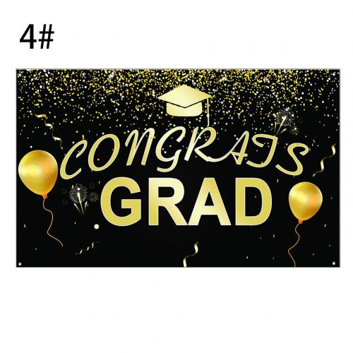 Graduation Backdrop Class of Congrats Grad Caps Background Party Decoration: 4