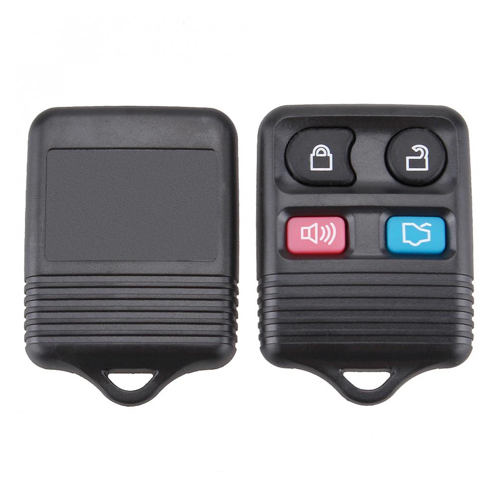 1pcs Black Durable 4 Buttons Keyless Entry Replacement Key Remote Fob Shell Case fit for Ford