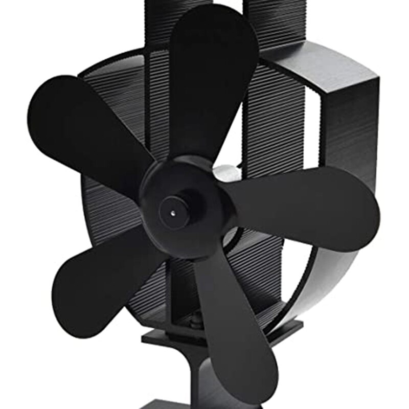 Open haard 5- bladige kachelventilator houtkachel milieuvriendelijk stille ventilator efficiënt voor thuisgebruik snelle warmteverdeling
