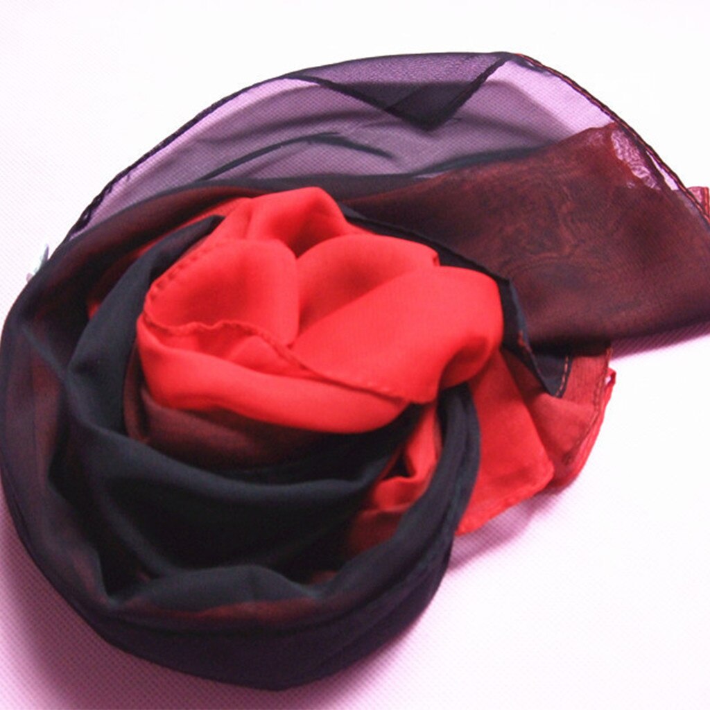 Tørklæde kvinde silke tørklæde lang slank gradient farve bedst til dame