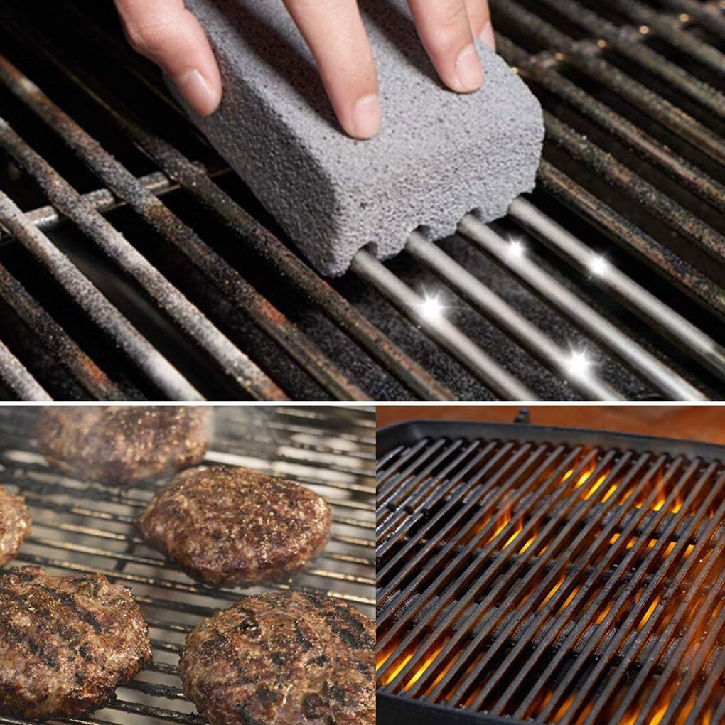 2Pcs BBQ Grill Cleaning Brick Block Barbecue Cleaning Stone BBQ Racks Stains Grease Cleaner BBQ Tools Kitchen Decorates Gadgets