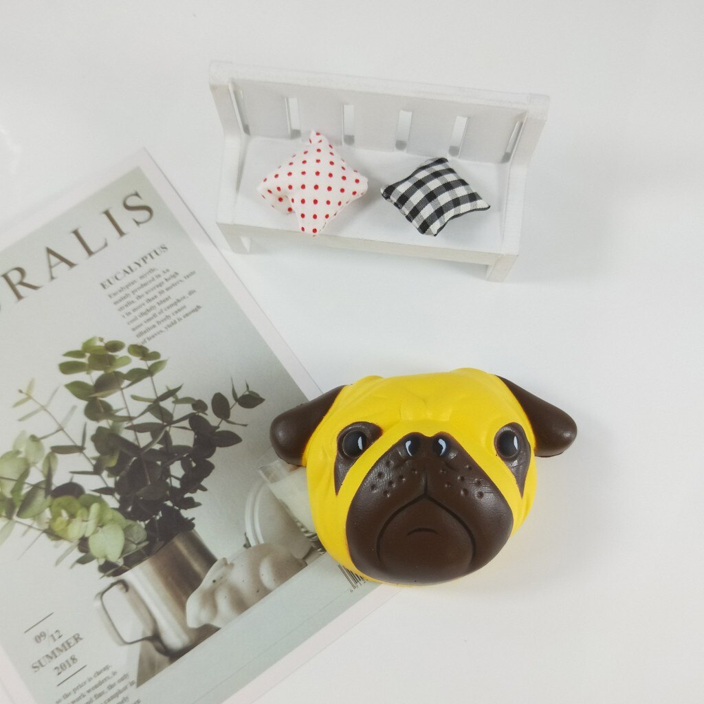 Mini Franse Bulldog Zachte Squishies Pop Voor Kinderen Leuke Puppy Hond Geurende Langzaam Stijgende Toy Stress Relief Squeeze Speelgoed