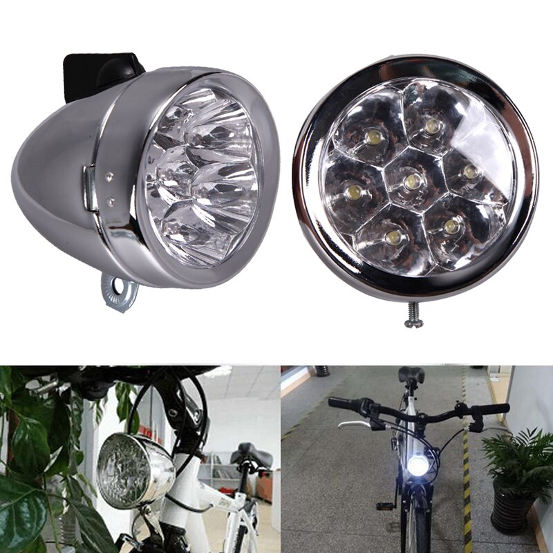 Retro Vintage 6 LED Bicycle Bike Front Light Headlight Adjustable 160 Degree Cycling Mountain Bike Head Lamp With Bracket