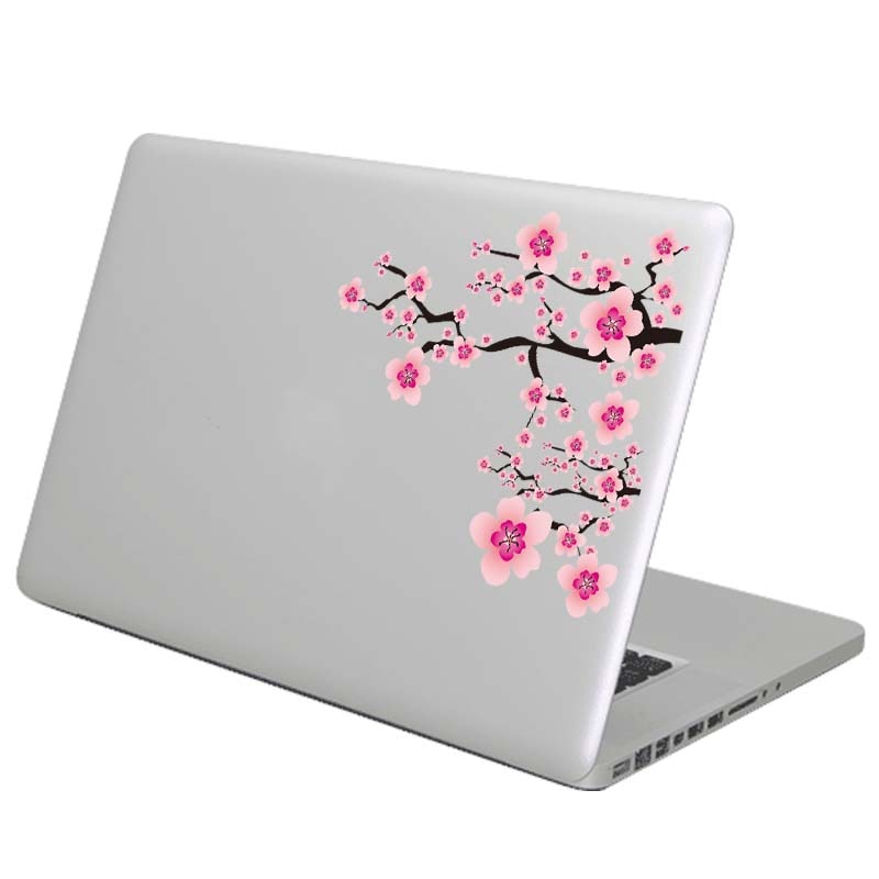 Rosa sakura blomma laptop klistermärke för macbook dekal pro air retina 11 12 13 14 15 tum hp mac book mi notebook ipad hud klistermärke