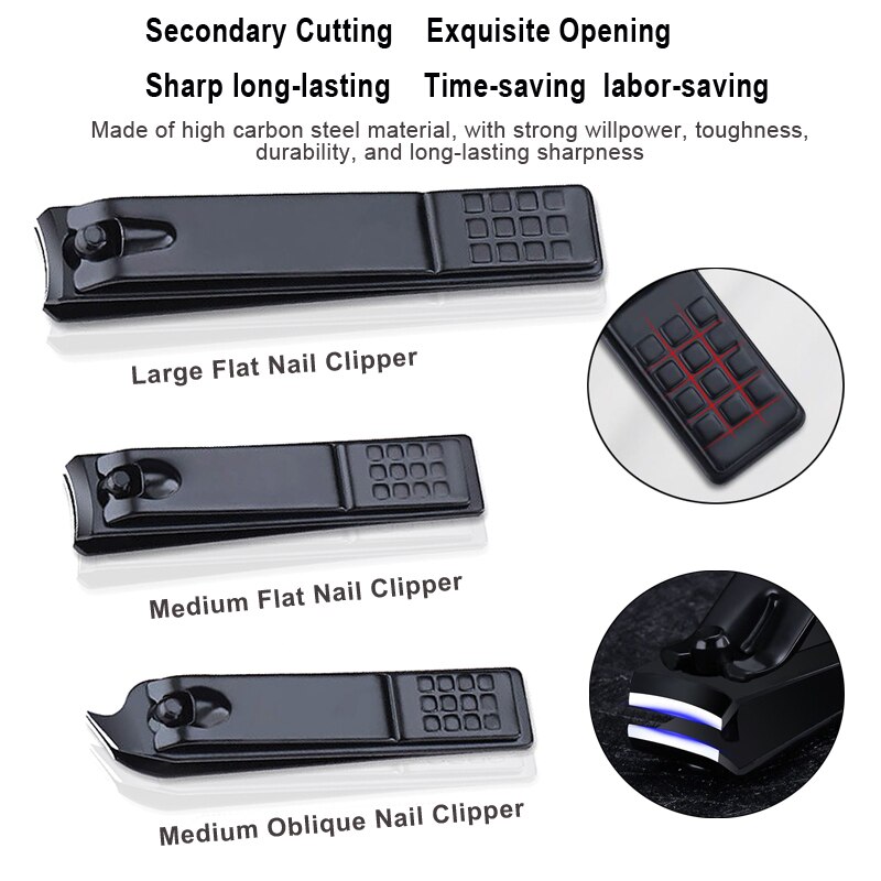 7 o 18 Uds cortadores de manicura juego de cortaúñas cuchara de oreja de acero inoxidable para el hogar tijeras de pedicura herramienta para belleza