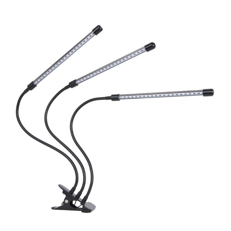 LED Plant Growth Lamp Double Tube Clip Plant Lamp High Energy Saving Plant Lamp Multi Meat Flower Growth Lamp: Triple
