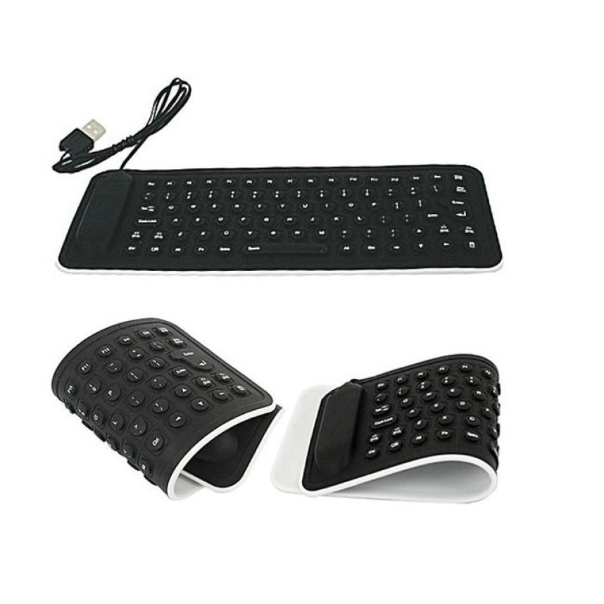 Portable USB Mini Flexible Silicone PC Keyboard Foldable for Laptop Notebook Black MOSUNX Futural Digital F20