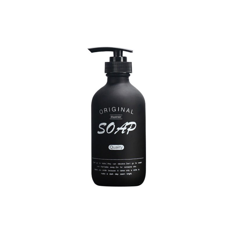 500ml nordisch Schwarz Glas Shampoo Flasche Seife Spender Schlecht Flüssigkeit Lotion Lagerung Krug Haushalts Nachfüllbare Lagerung Flaschen