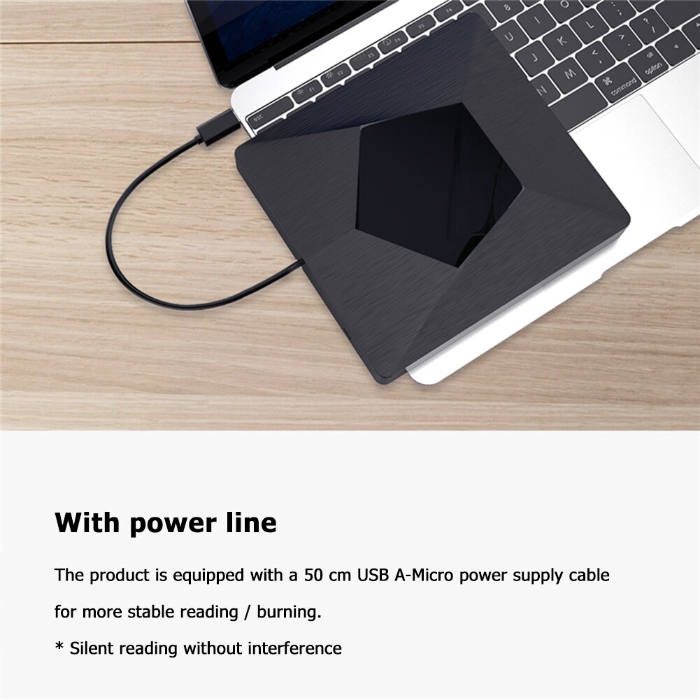 ORICO External USB 3.0 Optical Driver CD/DVD-ROM DVD RW ROM Portable Rewriter Writer Recorder for Windows Laptop Desktop PC