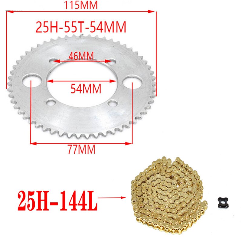25H 55T 65T 68T 70T 80T 92T Tand 29/54/55mm Tandwiel Voor 47CC 49CC Mini Moto Atv Quad Dirt Pit Pocket Bike: R