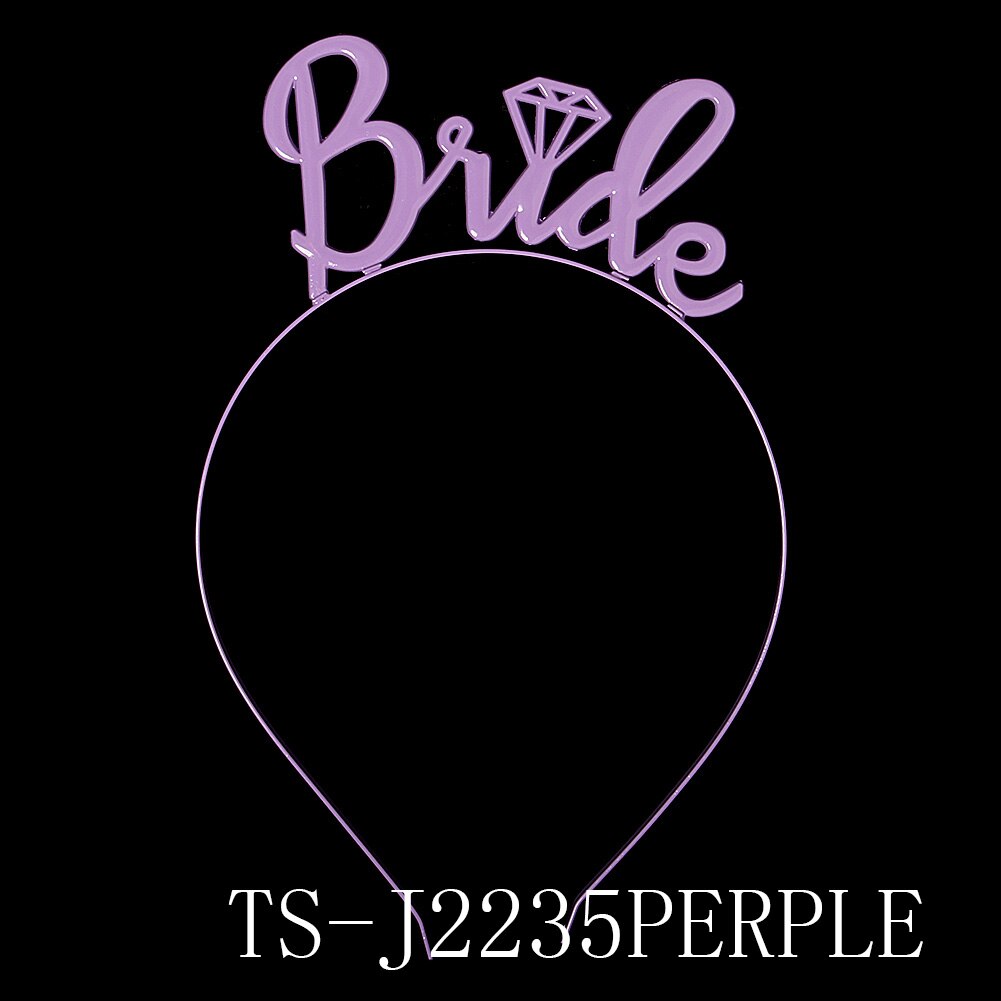 Braut zu sein Stirnband Brautjungfer Haarschmuck Junggesellenabschied Zubehör Hochzeitsdekorationen Brautparty Mädchen: Lila