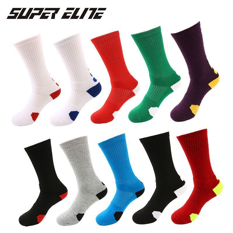 Classic High-top Towel Sports Socks Men Terry Thick Non-slip Elite Basketball Socks Outdoor Running Cycling Socks SKG002