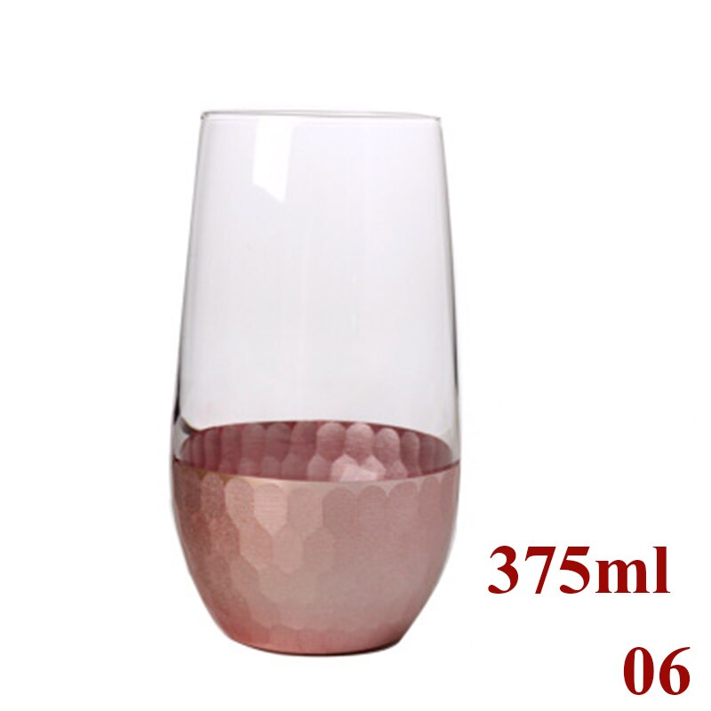 Sätta  of 2-340/375ml/535ml guld botten hem morgonvatten glas kontor juice glas cupsgla -70: 06-2 st