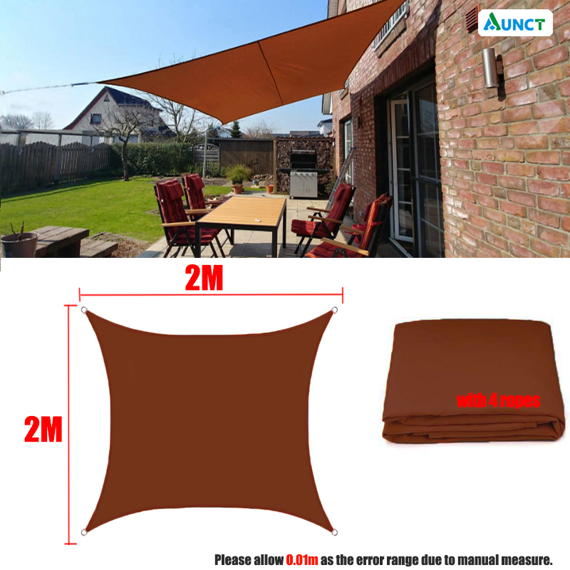 Brown Waterproof Sun Shade Sail All size Square Rectangle Triangle Garden Terrace Canopy UV-Block Shade Camp Hiking Yard Awnings: PURPLE
