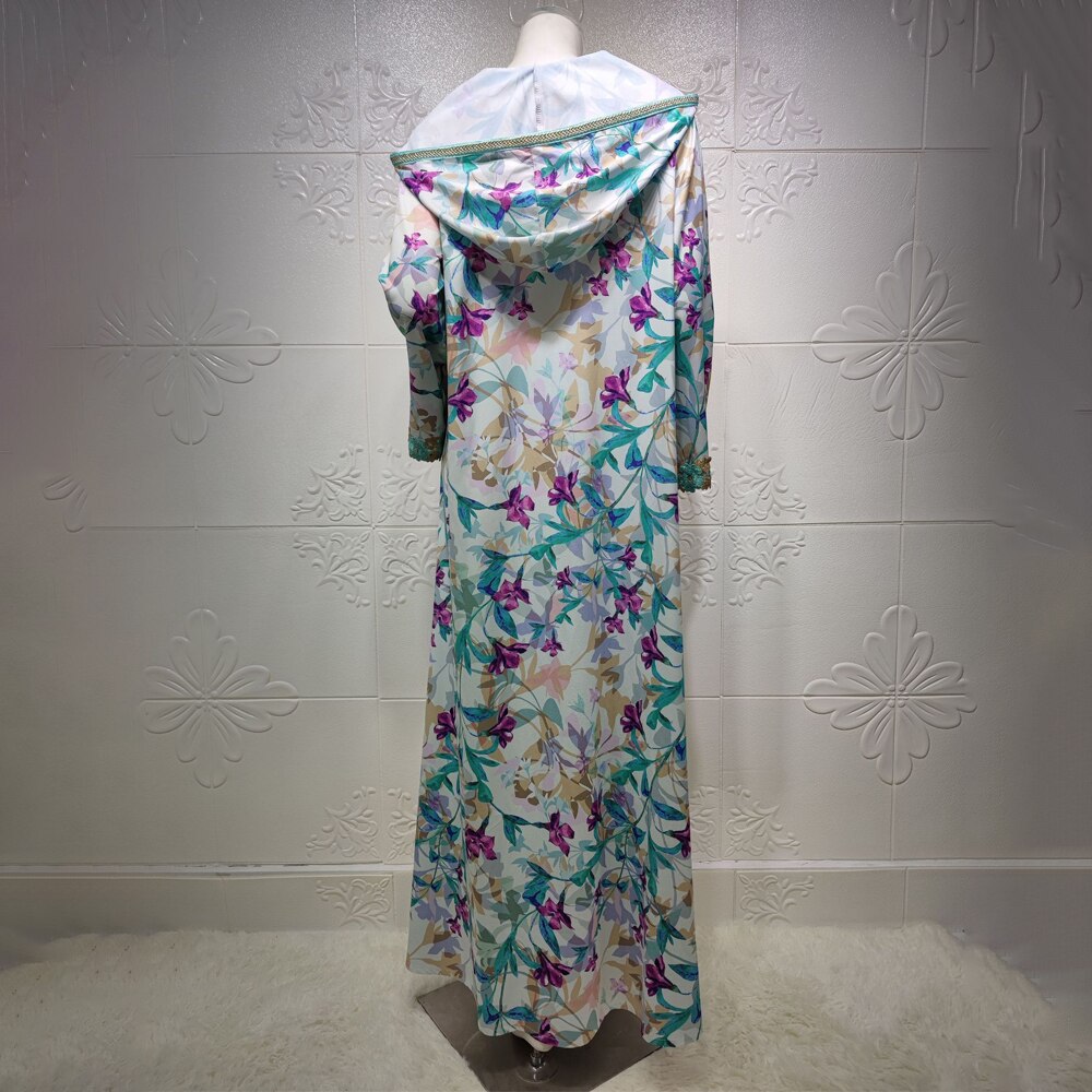 MD No velo Abaya Dubai Turquía musulmana vestido Bohemia manga larga Abayas vestidos islámica ropa de mujer