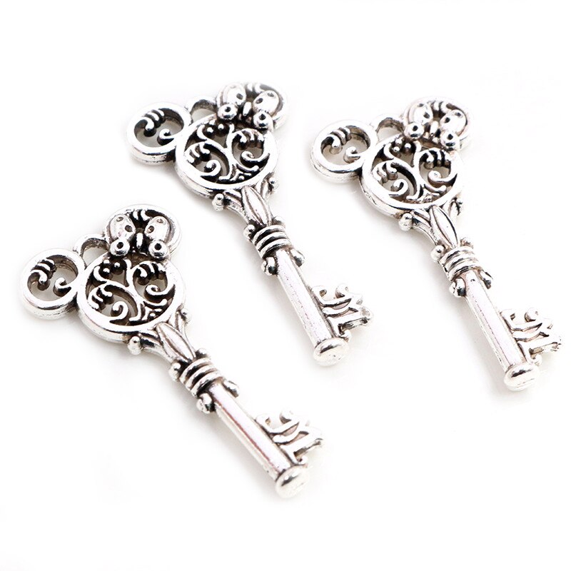 5 pièces breloques Vintage souris clé 46x22mm Antique argent couleur plaqué pendentifs faisant bricolage à la main tibétain trouver des bijoux