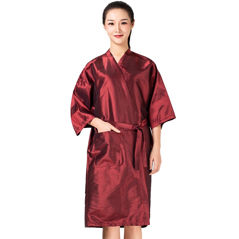 1 st frisör kimono skönhet spa klänning morgonrock hårkappor missfärgning styling frisörsalong frisör omlottduk