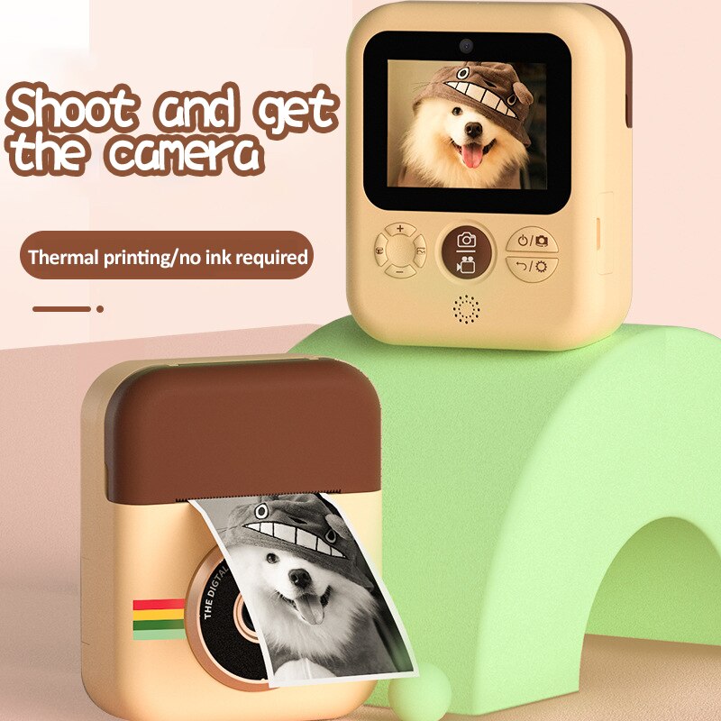 Kinderen Camera Instant Print Camera Voor Kinderen Instant Camera 1080P Hd Digitale Camera Met 100Pcs Thermische Papier Kind speelgoed Camera