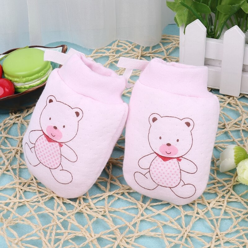 Lovely Baby Infant Boys Girls Anti Scratch Mittens Soft Newborn Gloves L4MC