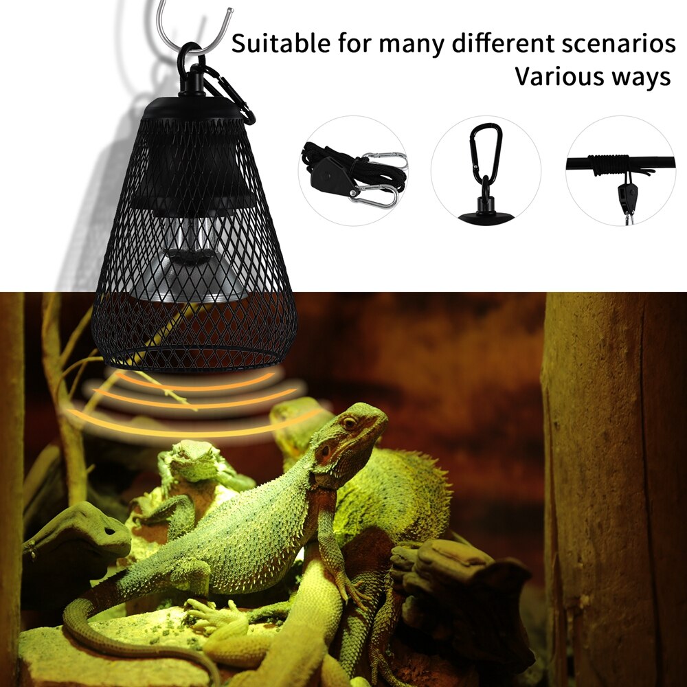 Conjunto de lámpara de tortuga UVA + UVB 2,0, soporte de bombilla con Clip para reptiles, tortugas, lagarto, mascotas, luz solar de calor, Kit de lámparas de calefacción