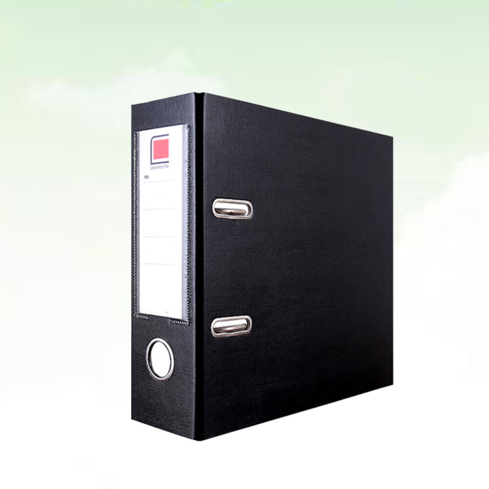 22.5x25cm A5 Size Lever Arch File Folders with Clip and Finger Grip Hole (Black)