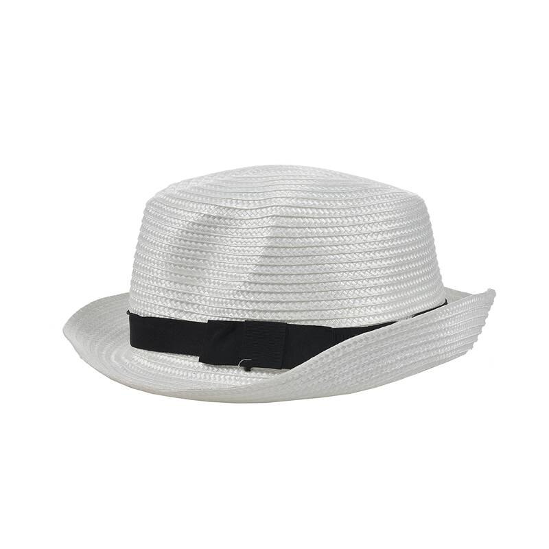 Asds-unisex zomer strand panama zonnehoed cubaanse stijl pet wit: Wit