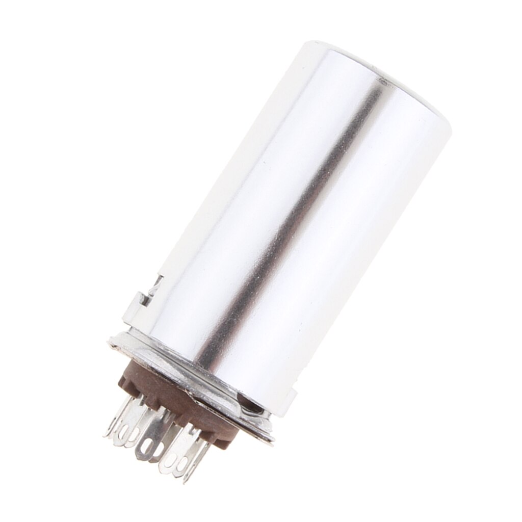 9 Pin Vacuum Tube Socket With 40mm Aluminum Shield For 12AU7, ECC82, 6n1