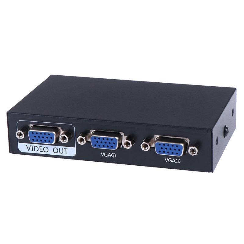 1PCS 2 Port Computer VGA Switcher Sharer KVM Switch Resolution 1920 x 1440