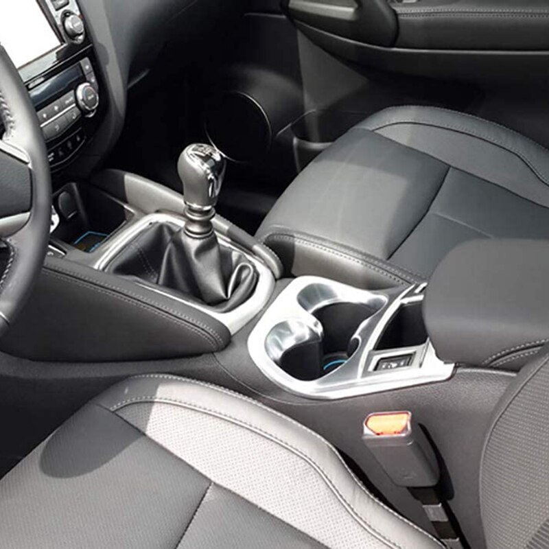 Til nissan qashqai bil gearkasse skifte panel dækning vand kop holder trims bil styling abs tilbehør