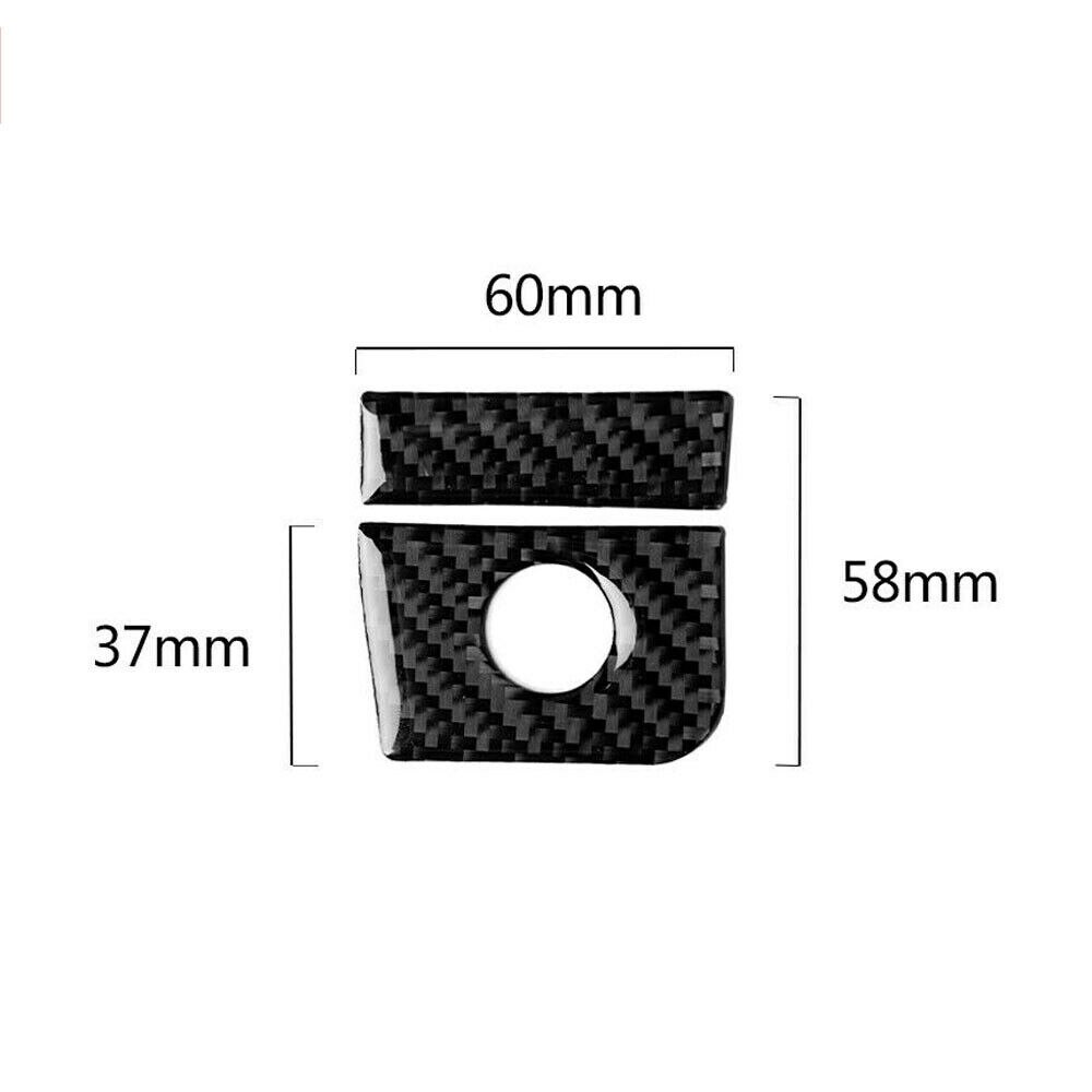 Carbon Fiber Car Inner Stickers Storage Box Switch Sticker Cover Trim For Ford Mustang Accessories