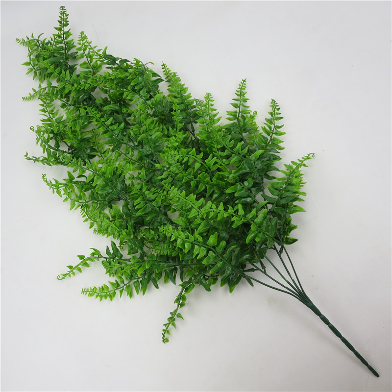 Simulering bregne gress grønn plante kunstig bregne persiske blader blomster vegghengende planter hjem bryllup butikk dekorasjon