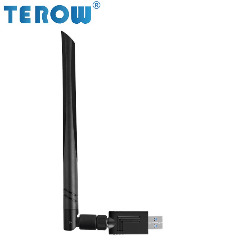 TEROW Dual Band Wireless USB Adapter AC1200 USB3.0 1200Mbps 2.4GHz 5.8GHz Super-speed 5dBi Secure Tech High WPS Protected Setup