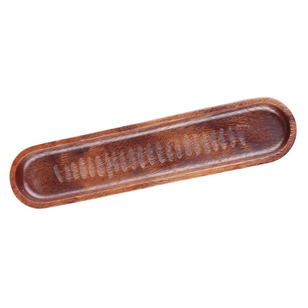 Houten Sushi Schotel 2st, Japanse Sushi Dienblad Plaat Houten Serveerschalen Houten Dessert Display Plaat Gegroefd Ontwerp