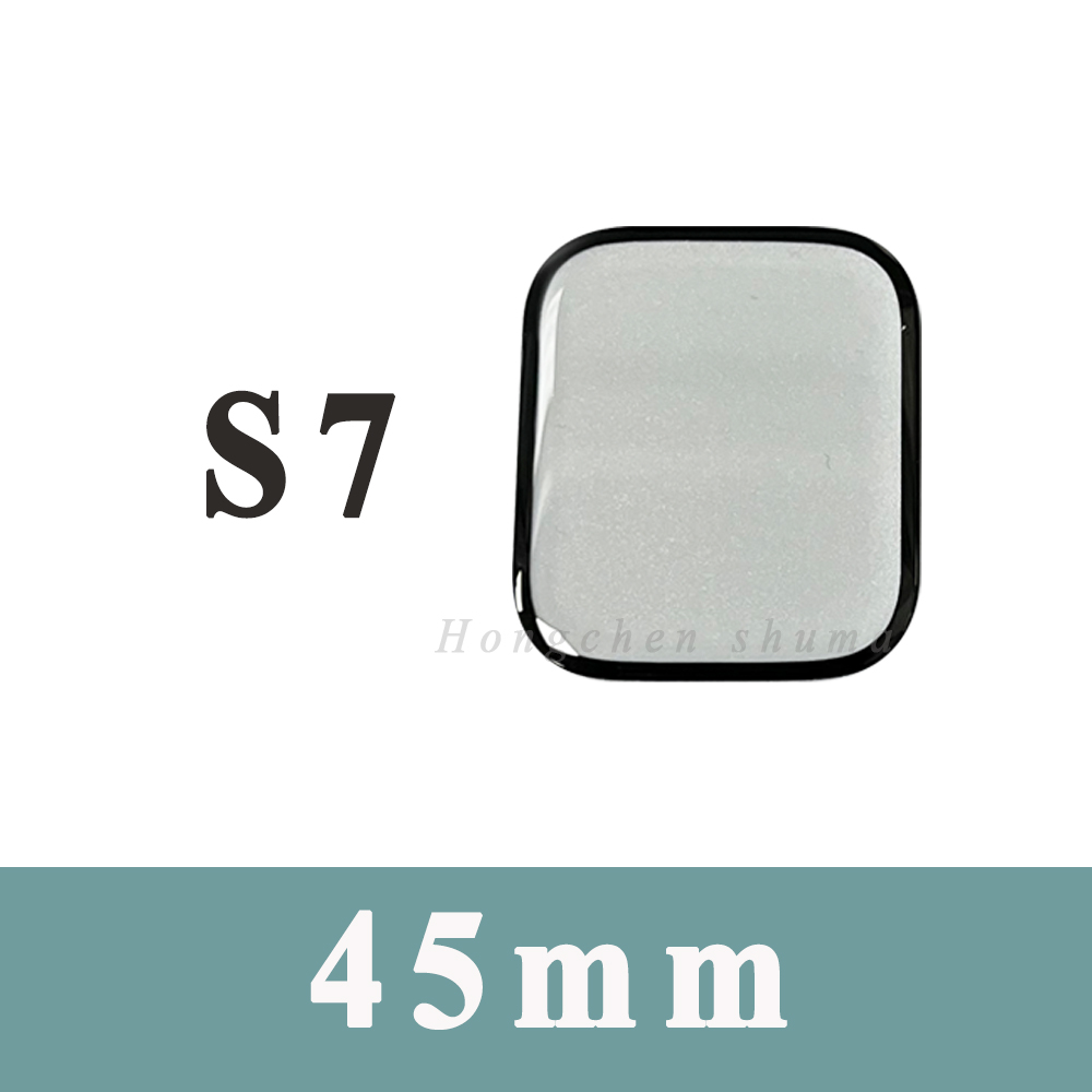 Pantalla de cristal exterior para Apple Watch SERIES 1 4 5 6 SE 44MM 40MM 7 8 41mm 45mm Panel de lente de gafas externo reparación de repuesto OCA: Verde amarillento