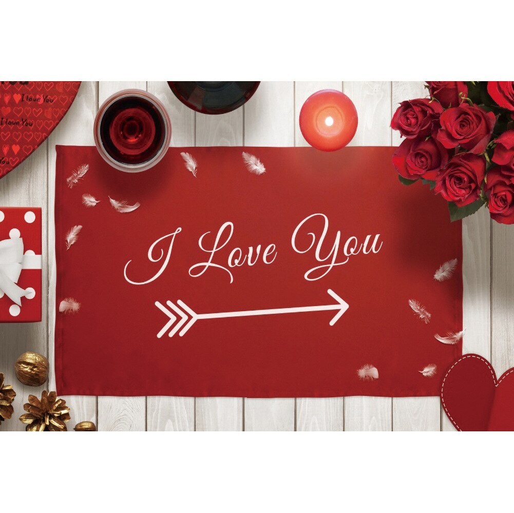 Valentine's Day Backdrop Red Rose I LOVE YOU Photography Background Photo Booth Studio Decor