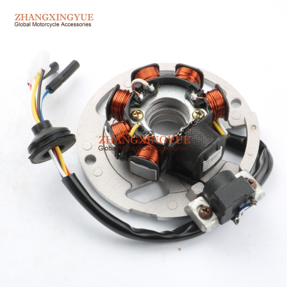 7 kela 6 johdin ac magneto staattori yamaha aeroxille 50 akseli 50 tuulta 50 jog 50 r ac jog  rr 50 lc neos 50 miksi 50 zuma 50 2t