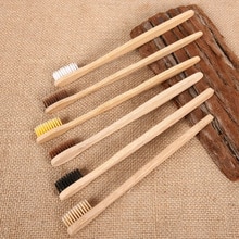 10pcs/set Environmental Bamboo Charcoal Toothbrush For Oral Health Low Carbon Medium Soft Bristle Wood Handle Toothbrush